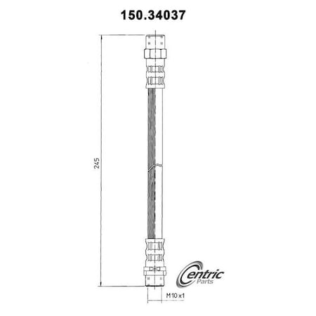 Centric Parts Brake Hose, 150.34307 150.34307